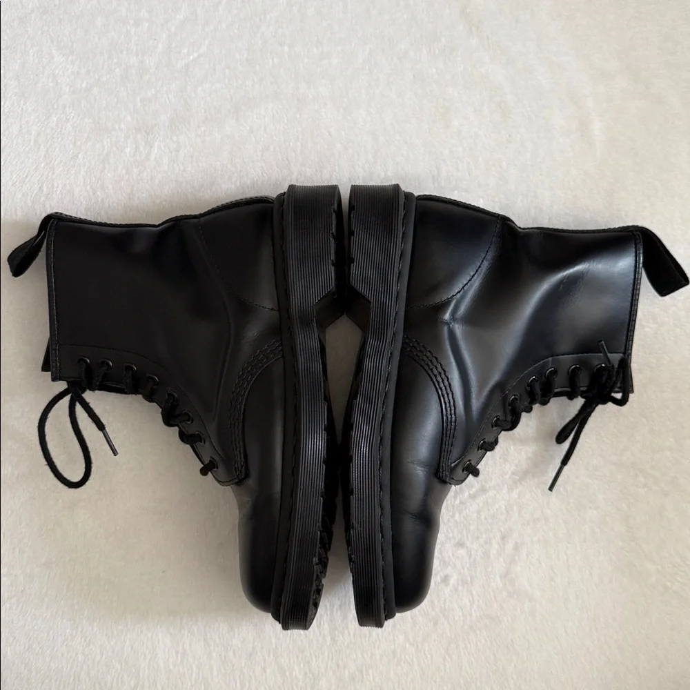 Dr. Martens Black Leather Lace-Up Combat Boots